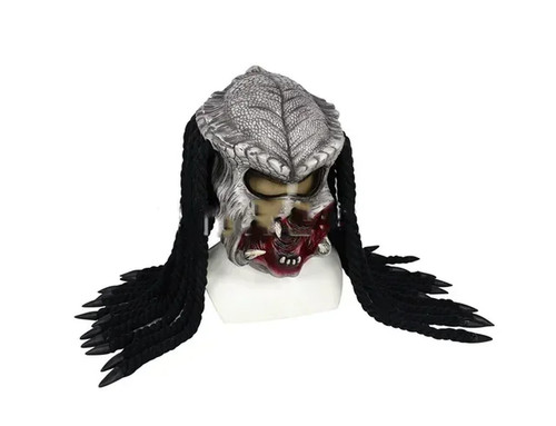 Halloween predator face mask - halloween,